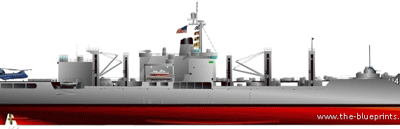 Корабль USS AFS-4 White Plains [Supply Ship] - чертежи, габариты, рисунки